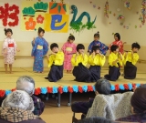 ひな祭りお遊戯会にて～着物に着替えてかわいさ倍増～